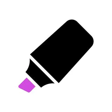 Highlighter Icon.  Concept of highlighting, marking, and note taking. 库存插图