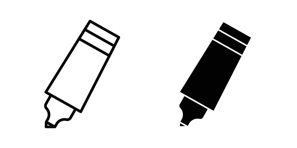 Highlighter icon graphic element. web icon set Stock Illustration
