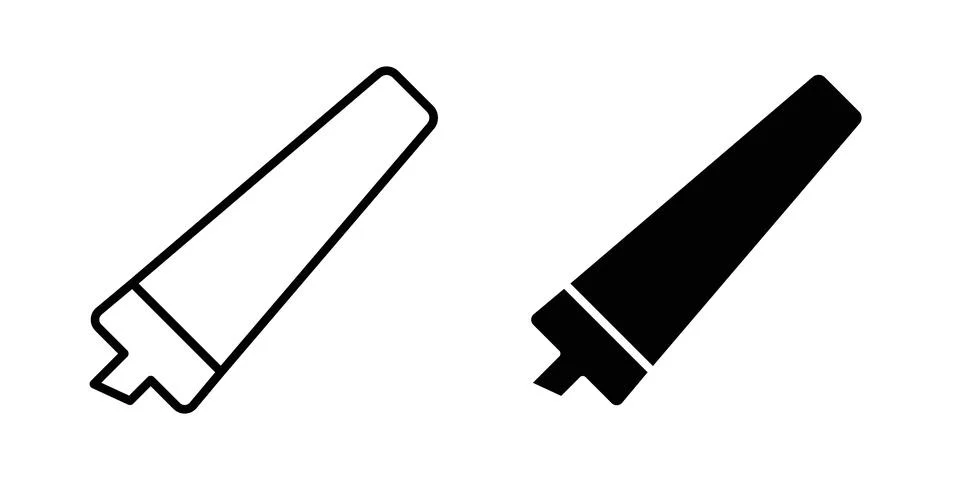 Highlighter icon Illustration set. Vector Eps10 for apps Stock Illustration