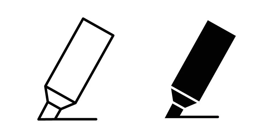 Highlighter icon or illustration vector symbols Stock Illustration