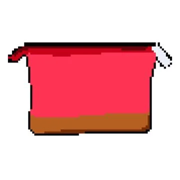 Highlighter makeup bag pixel art vector illustration Stock Illustration