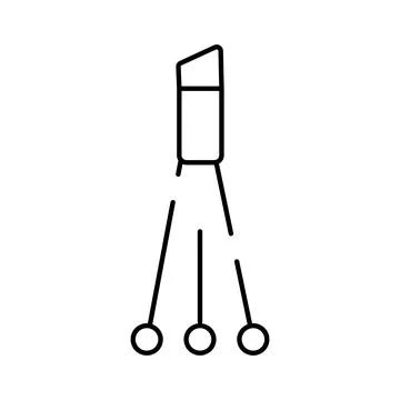 Highlighter marker drawing multiple lines icon concept Stock Illustration