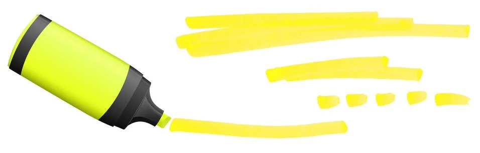 Highlighter with markings Stockillustratie