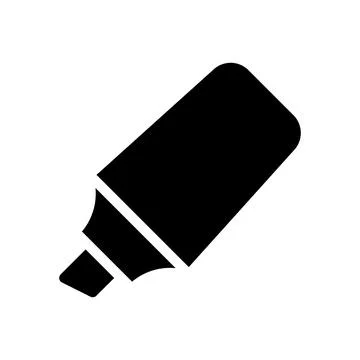 Highlighter pen icon. Concept of highlighting, marking, and emphasizing. Stock Illustration