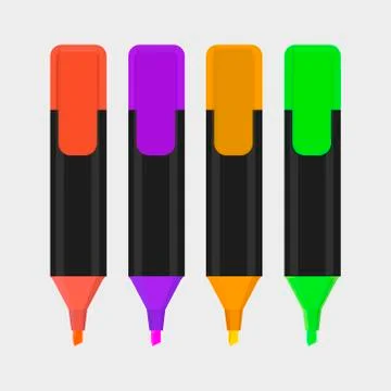 Highlighter pen isolated icon vector illustration Stock Illustration