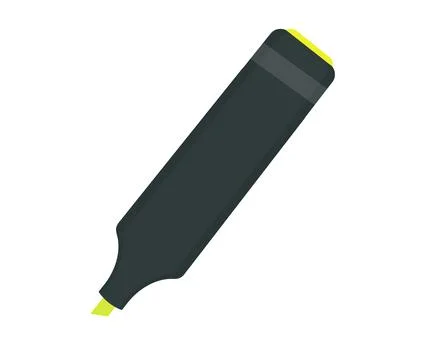 Highlighter pen marker set, school tool, office supplies logo design. Stock Illustration