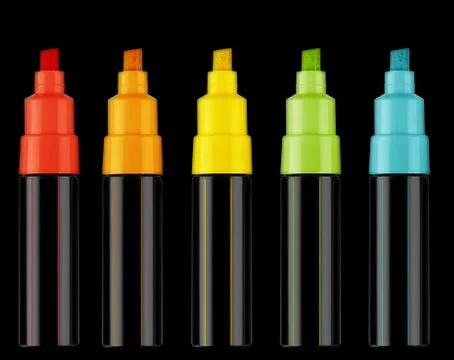 Highlighter pens Stock Photos