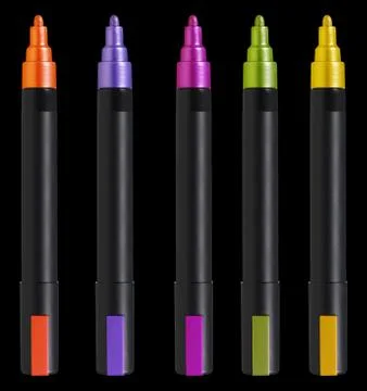 Highlighter pens Stock Photos