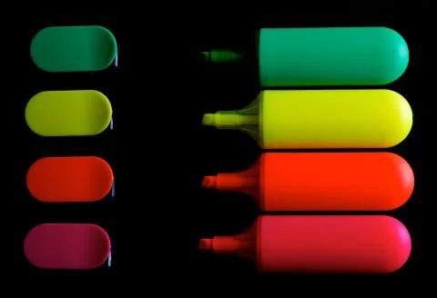 Highlighter Pens Stock Photos
