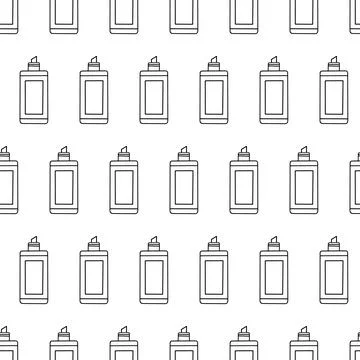 Highlighter seamless pattern. Hand drawn doodle style Stock Illustration