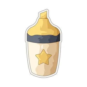 Highlighter sticker illustration Stock Illustration