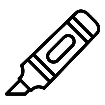 Highlighter Vector Icon Design Illustration Illustrazione stock