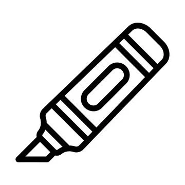 Highlighter Vector Icon Design Illustration Stock Illustration
