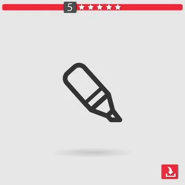 Highlighter vector icon Stock Illustration