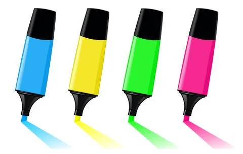 Highlighters Stock Illustration
