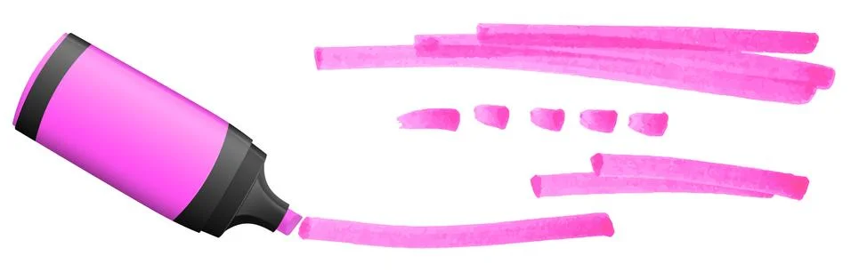 Highlighters with markings Stockillustratie