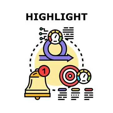 Highlighting agile development project goals and notifications Stockillustratie