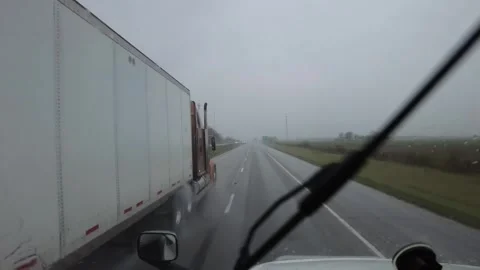 Highlighting the challenging driving conditions Stock Footage 281764214