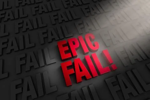 Highlighting an epic fail Stock Illustration