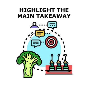 Highlighting main takeaway concept vector illustration Illustration