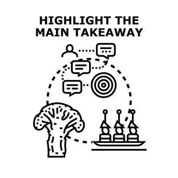 Highlighting main takeaway concept vector illustration Illustration
