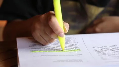 Highlighting A Page Stock Photos