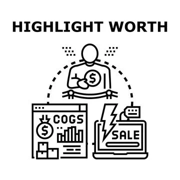Highlighting value and demonstrating worth in business transactions Stock Illustration