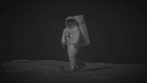 Highlights of the Apollo 11 on The front Of the lunar landing Video stock 289784756