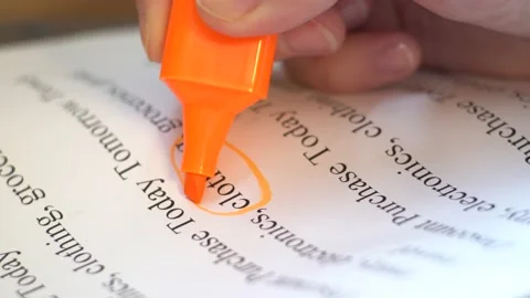 Highlights the word clothes on paper Stock Footage 139689336