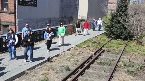 Highline in Manhattan NY Stock Footage 50232290