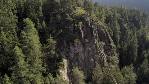 Highline walker Stock Footage 125576128