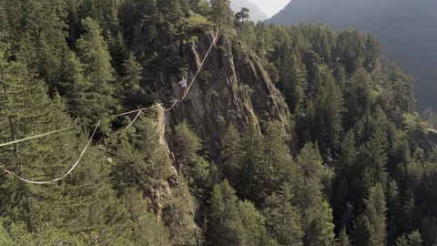 Highline walker Stock Footage 125577190