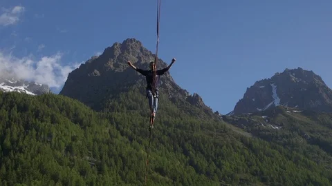 Highline walking Stock Footage 125426114