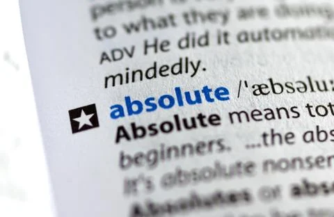 Highlited word in a dictionary Stock Photos