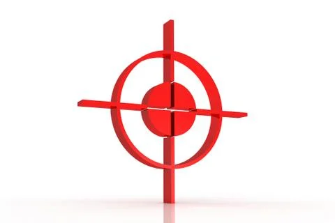 Highly 3d  rendering focus symbol in color background Stock Illustration