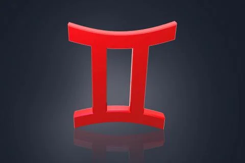 Highly 3d  rendering zodiac symbol in color background Stock Illustration