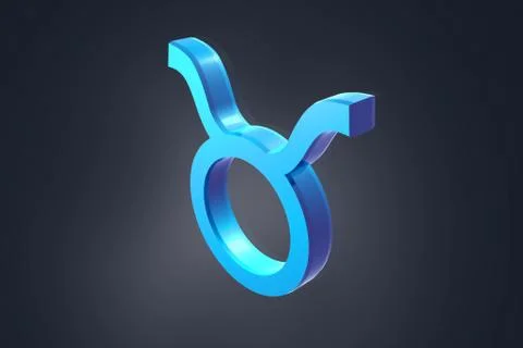 Highly 3d  rendering zodiac symbol in color background Stock Illustration