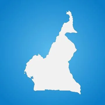 Highly detailed Cameroon map with borders isolated on background Stock-Illustration