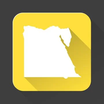 Highly detailed Egypt map  with borders isolated on background Illustrazione stock