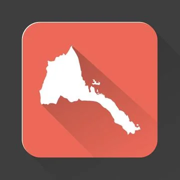 Highly detailed Eritrea map with borders isolated on background Stock Illustration