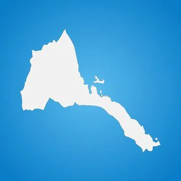 Highly detailed Eritrea map with borders isolated on background Stock Illustration