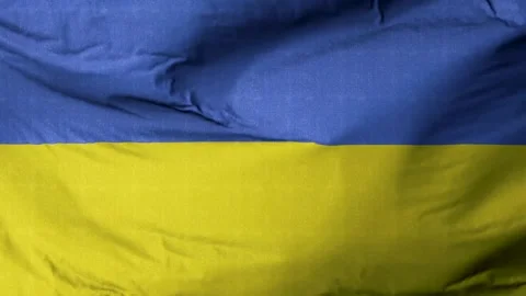 Highly Detailed Fabric Texture Flag Of Ukraine. Stockbeeldmateriaal 263237989