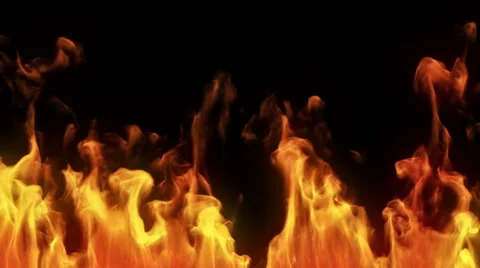 Highly detailed flames. Alpha matte. Macro. Perfect to compose. Stock Footage
