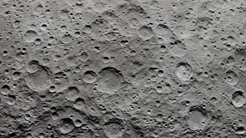 A highly detailed image of the Moons surface Stock Footage 282089893