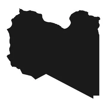 Highly detailed Libya map with borders isolated on background Stock Illustration