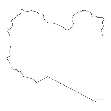 Highly detailed Libya map with borders isolated on background Stock Illustration