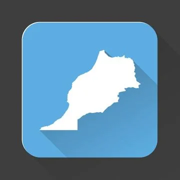 Highly detailed Morocco map with borders isolated on background Stock Illustration