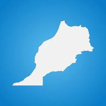 Highly detailed Morocco map with borders isolated on background Stock Illustration