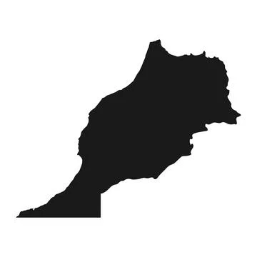 Highly detailed Morocco map with borders isolated on background Stock Illustration