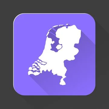 Highly detailed Netherlands map with borders isolated on background Stock Illustration